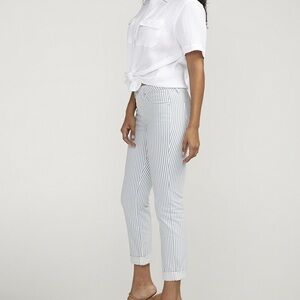 Jag Jeans Blue and White Striped Denim